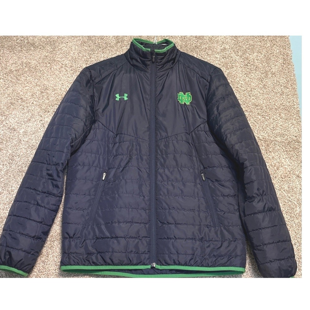 Notre Dame Fighting Irish Under Armour Jacket Mens Size Medium Navy College NCAA